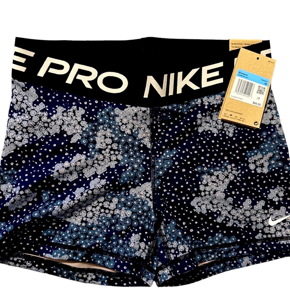 Nike Pro Women Shorts  Size M 
Nike Pro
Tight Fit
Mid Rise
3’’ Length 
Dri Fit